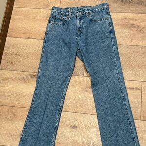 VTG Levis 505 Jeans Womens 7 JR S Straight Leg Blue Denim Regular Fit Zip Fly